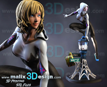 Spider Gwen Figure by Sanix 3DHeroFigure