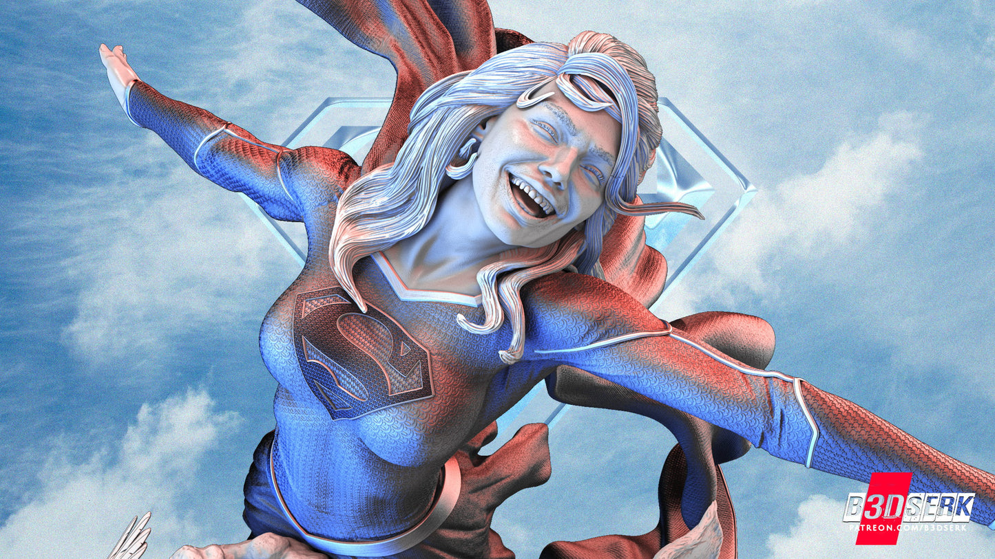 Supergirl Figure by B3DSERK – High Quality 3D Collectible Statue 3DHeroFigure