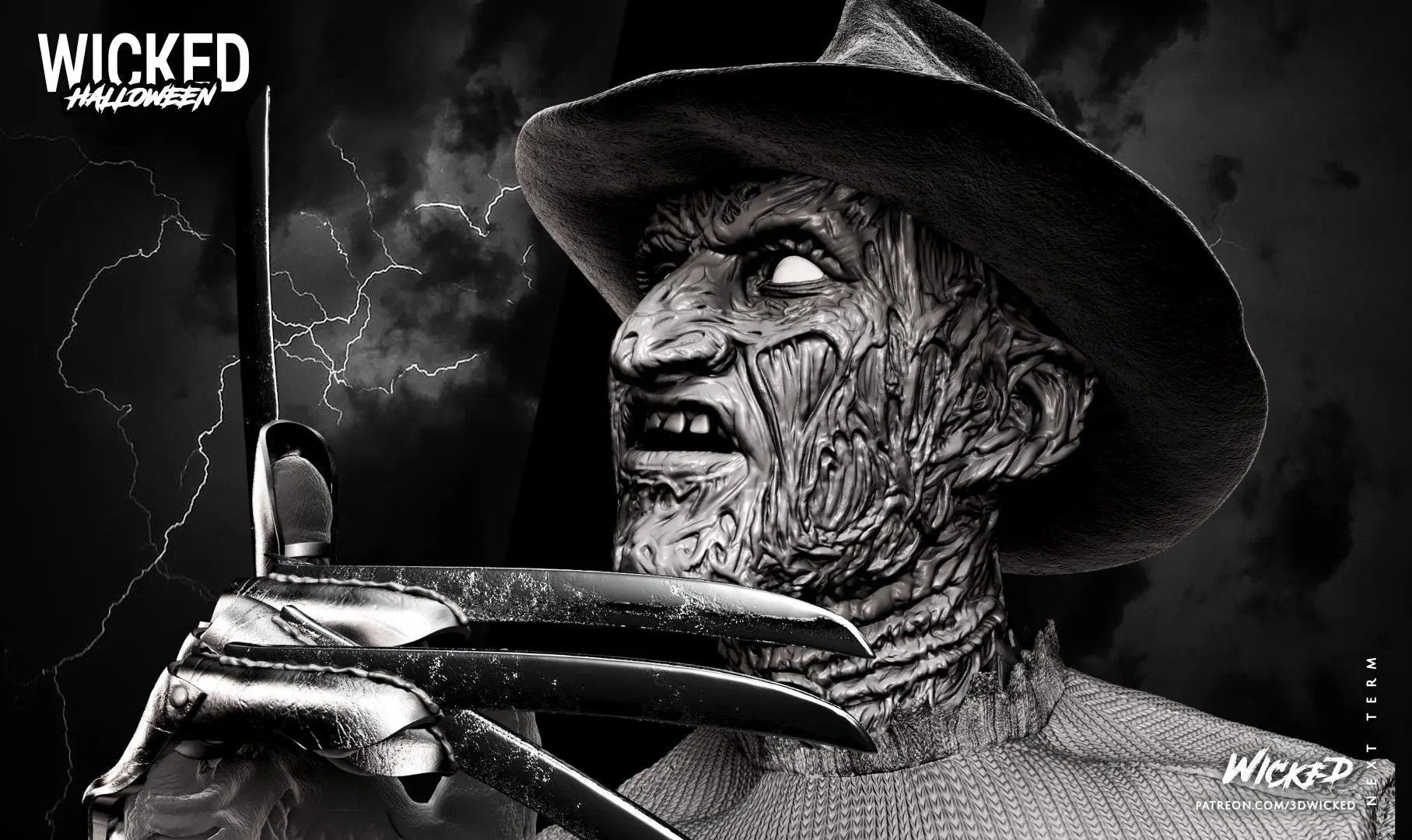 Freddy Krueger Figure by Wicked 3DHeroFigure