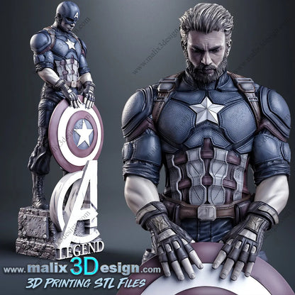 Captain America Figure by Sanix 3DHeroFigure