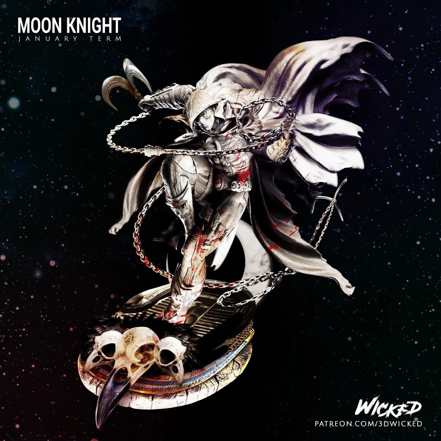 Moon Knight Figure by Wicked 3DHeroFigure