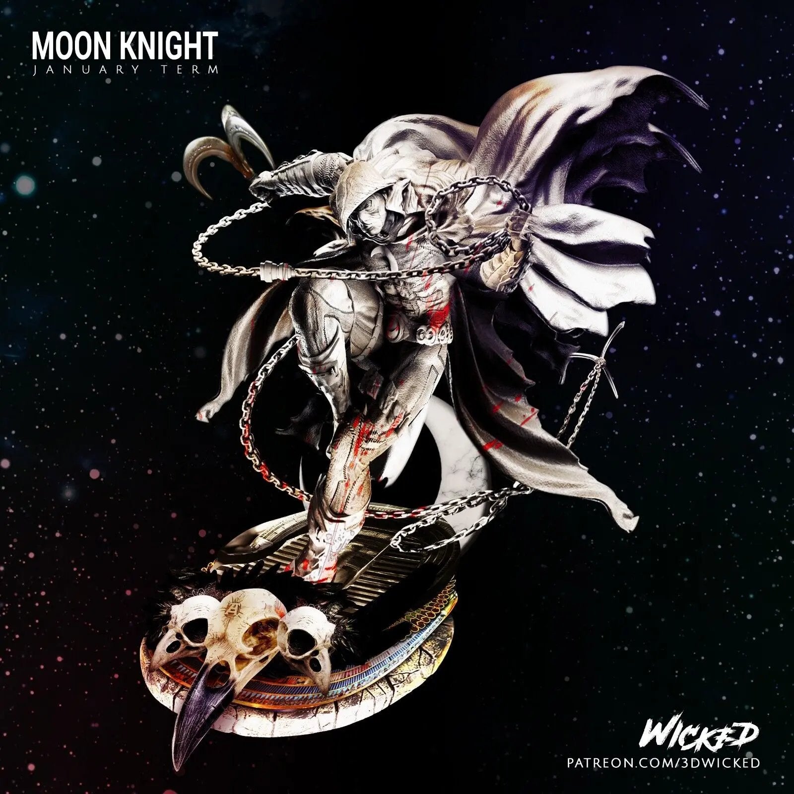 Moon Knight Figure by Wicked 3DHeroFigure