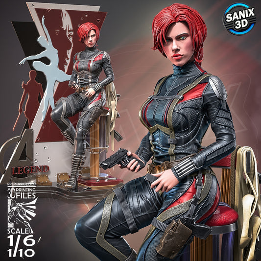 Black Widow Red Room Figure by Sanix – High Quality 3D Collectible Statue 3DHeroFigure