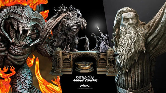 Gandalf Balrog Diorama Figure by Wicked 3DHeroFigure