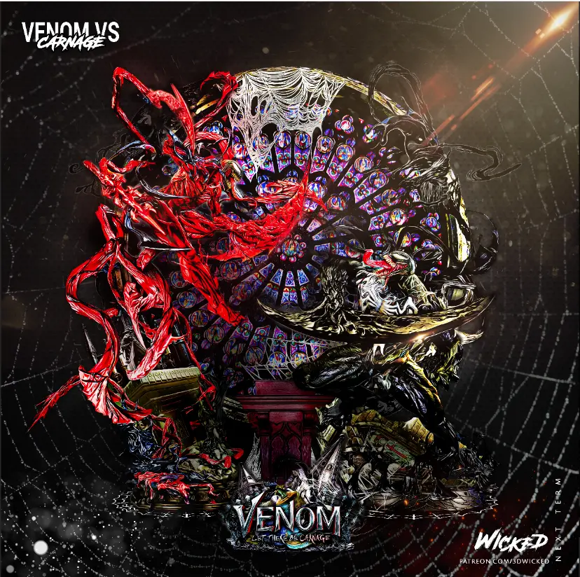 Venom Carnage Diorama Figure by Wicked 3DHeroFigure