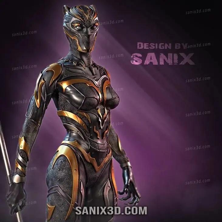Black Panther Shuri Figure by Sanix 3DHeroFigure