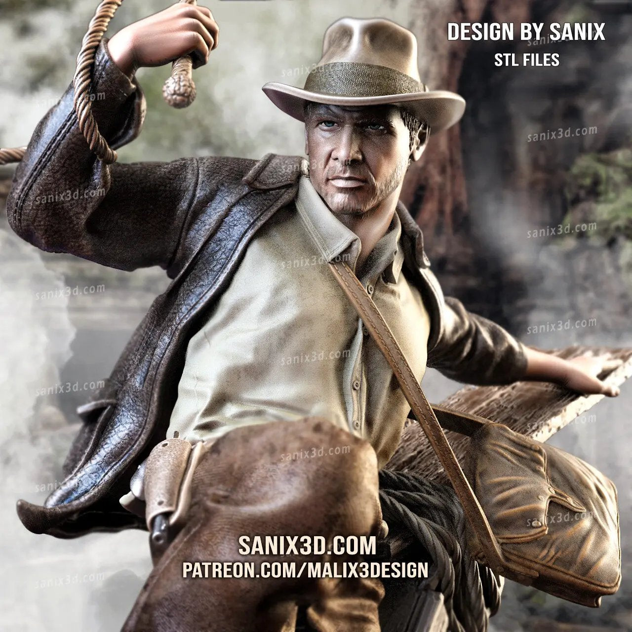Indiana Jones Figure by Sanix 3DHeroFigure