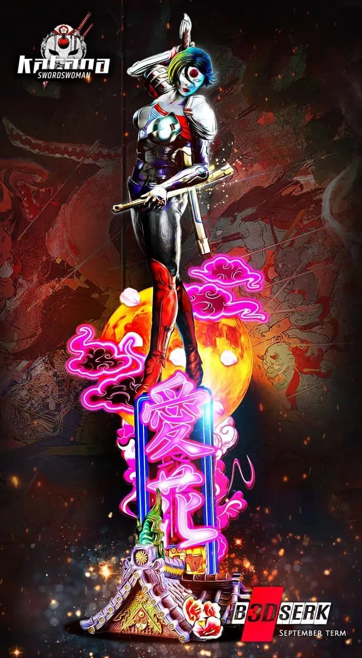 Katana Figure by B3DSERK 3DHeroFigure