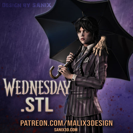 Wednesday Addams Figure by Sanix – High Quality 3D Collectible Statue 3DHeroFigure