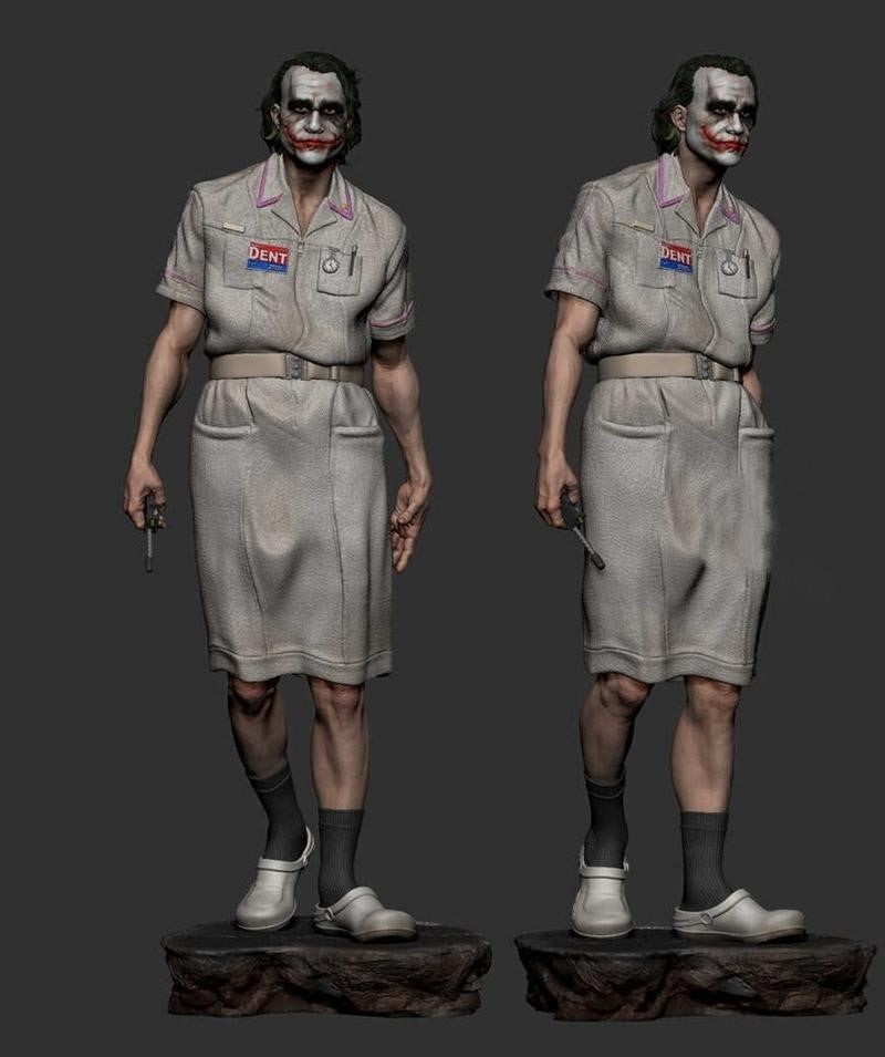 Joker Nurse Figure – High Quality 3D Collectible Statue 3DHeroFigure