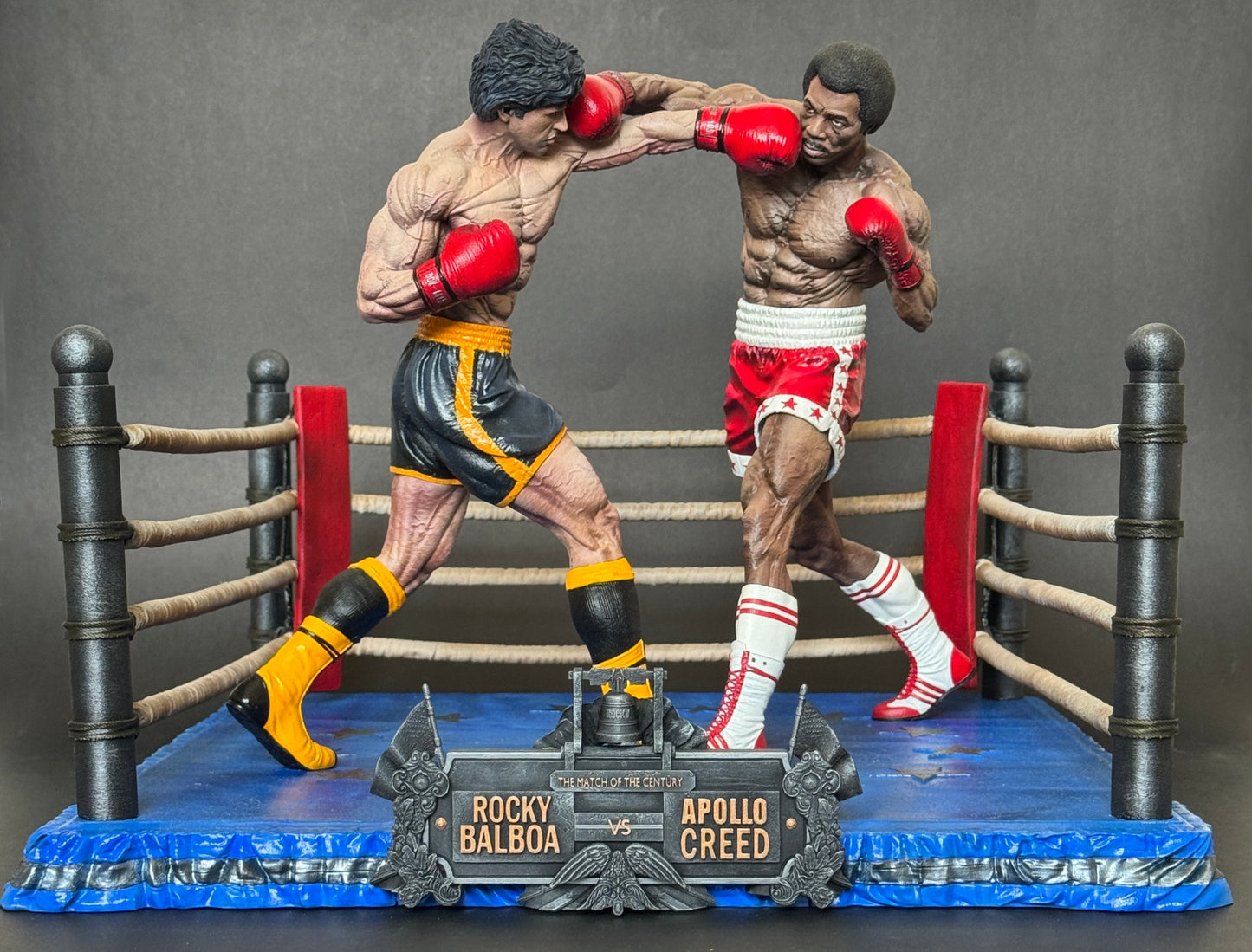Rocky Balboa Apollo Creed Diorama Figure by Wicked – High Quality 3D Collectible Statue 3DHeroFigure