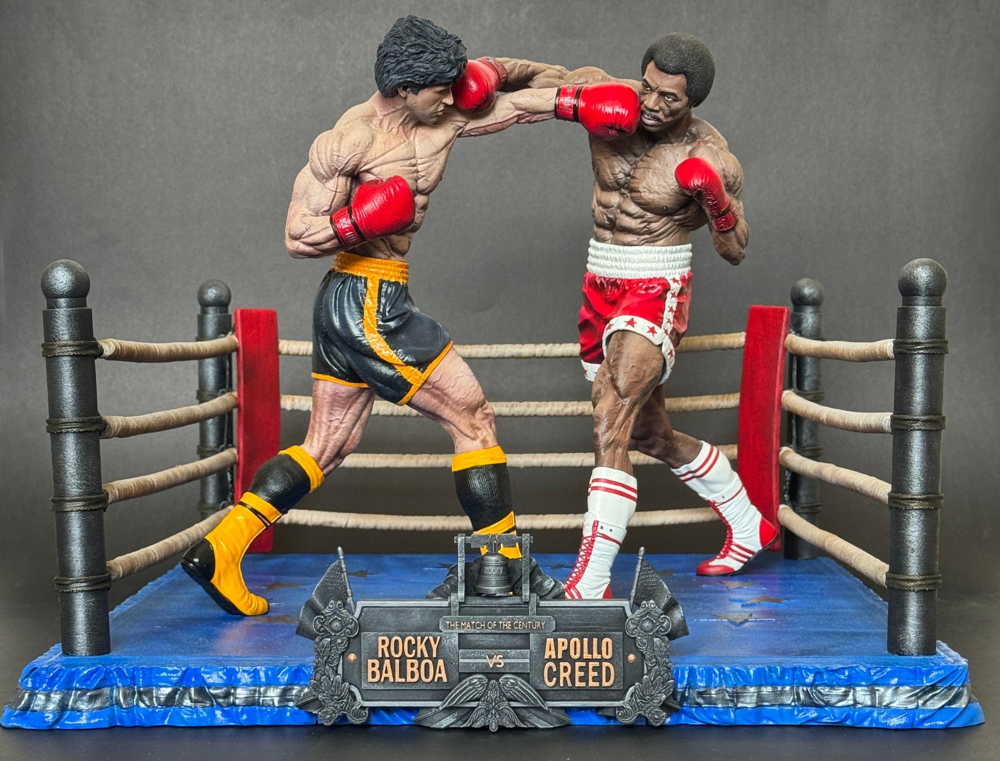 Rocky Balboa Apollo Creed Diorama Figure by Wicked – High Quality 3D Collectible Statue 3DHeroFigure