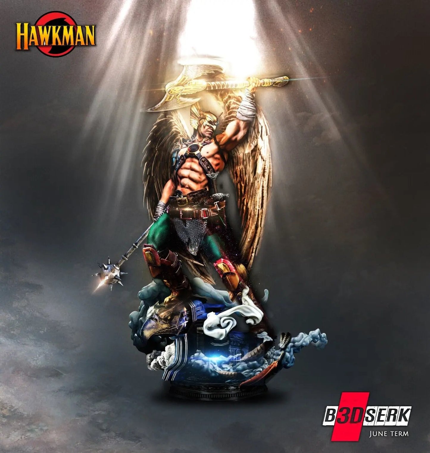 Hawkman Figure by B3DSERK 3DHeroFigure