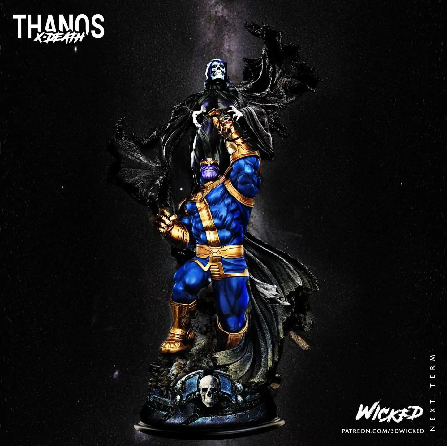 Thanos Lady Death Diorama Figure by Wicked 3DHeroFigure