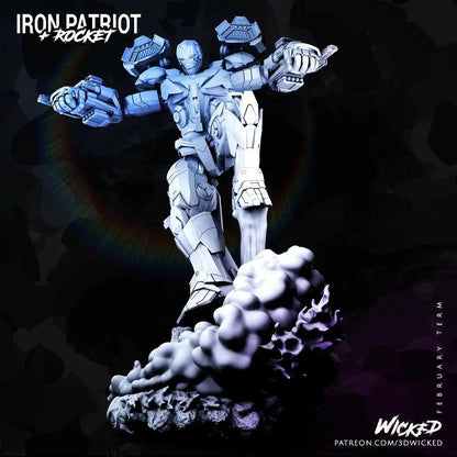 Iron Patriot Figure by Wicked 3DHeroFigure