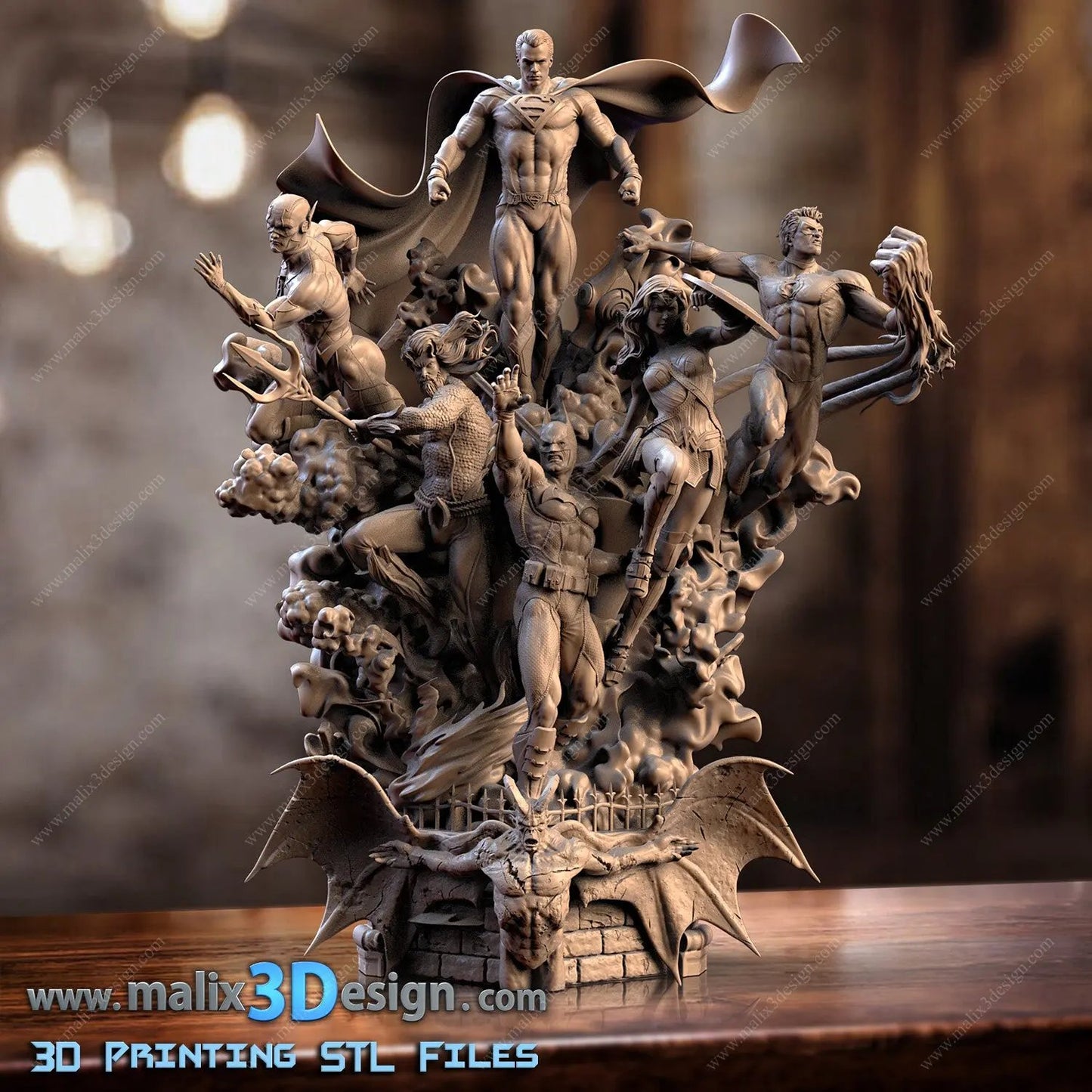 Justice League Diorama Figure by Sanix 3DHeroFigure