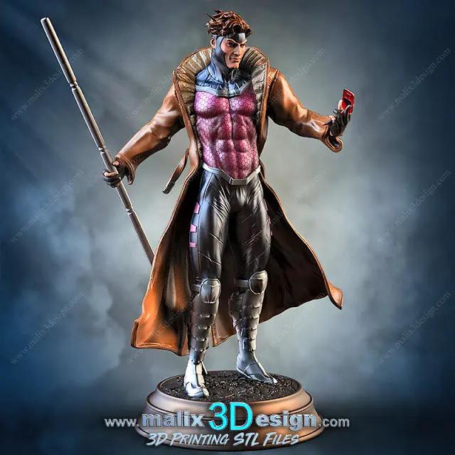 Gambit Figure by Sanix 3DHeroFigure