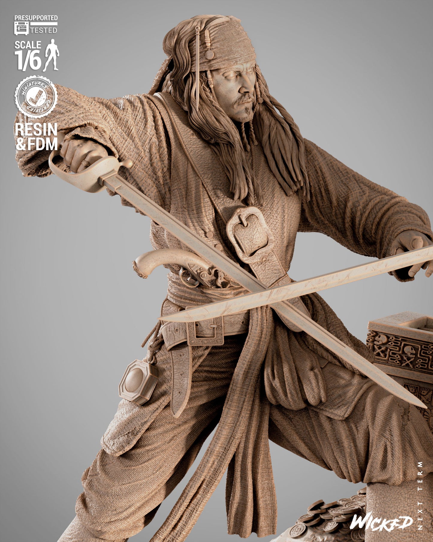 Pirates of Caribbean Diorama Figure by Wicked – High Quality 3D Collectible Statue 3DHeroFigure