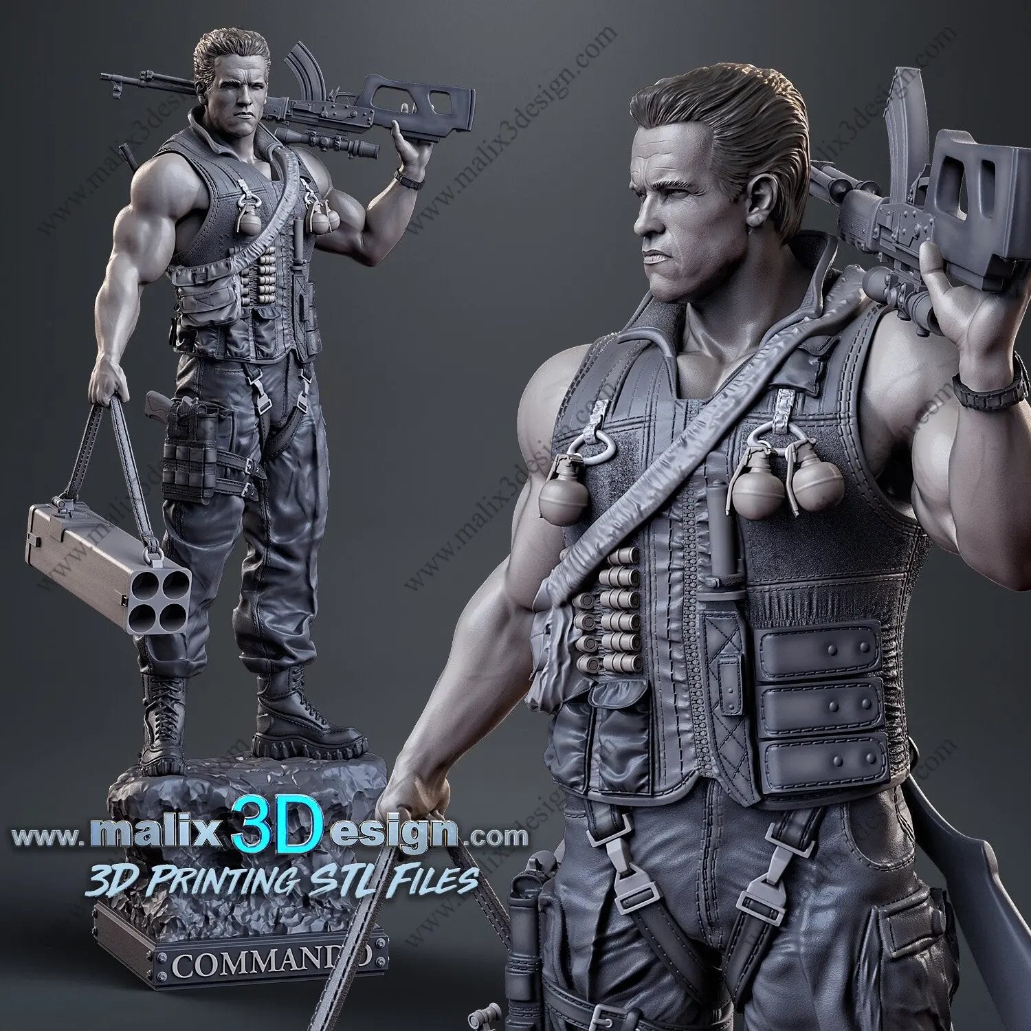 Commando Figure by Sanix 3DHeroFigure