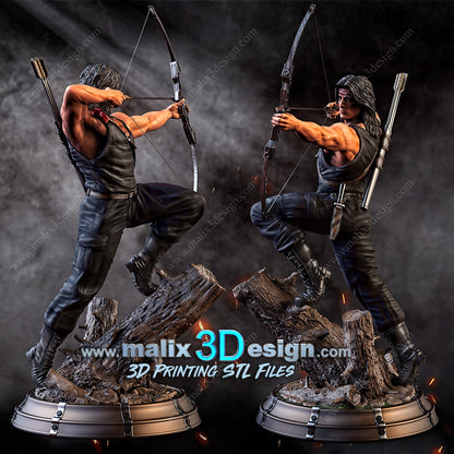 Rambo Figure by Sanix – High Quality 3D Collectible Statue 3DHeroFigure