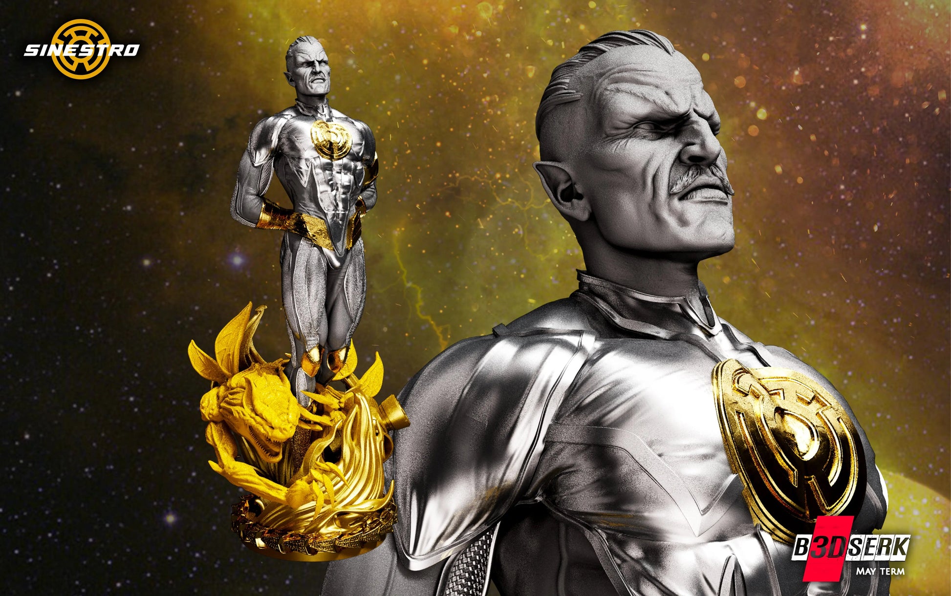 Sinestro Figure by B3DSERK 3DHeroFigure