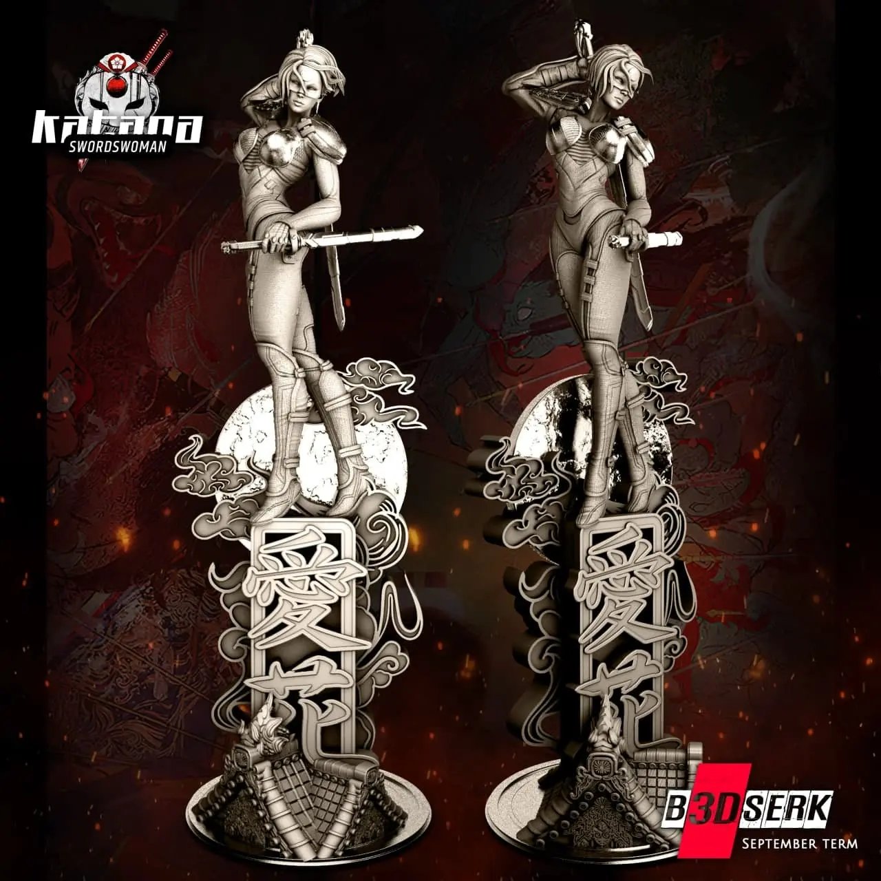 Katana Figure by B3DSERK 3DHeroFigure