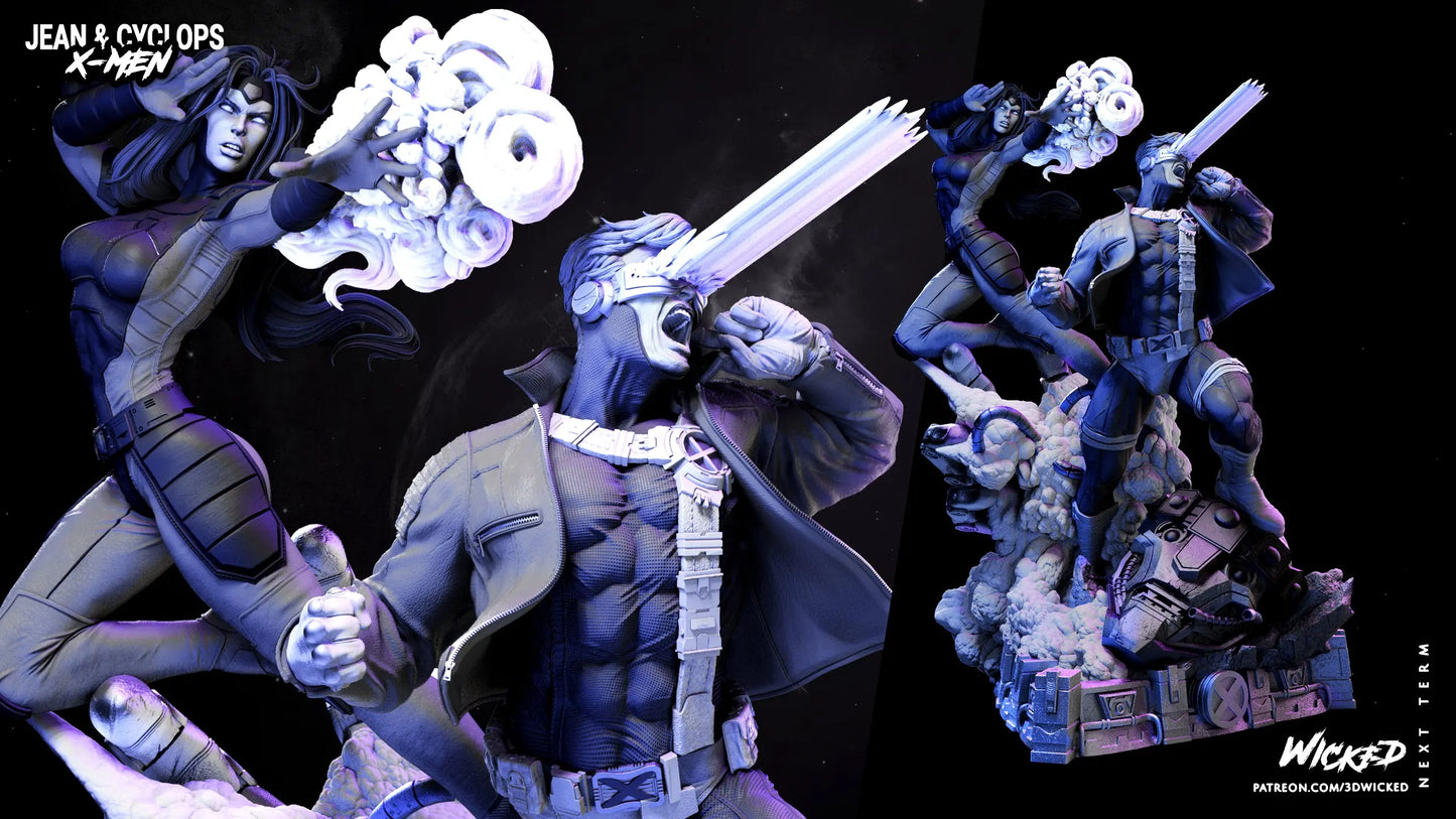 Cyclop Jean Grey Diorama Figure by Wicked 3DHeroFigure