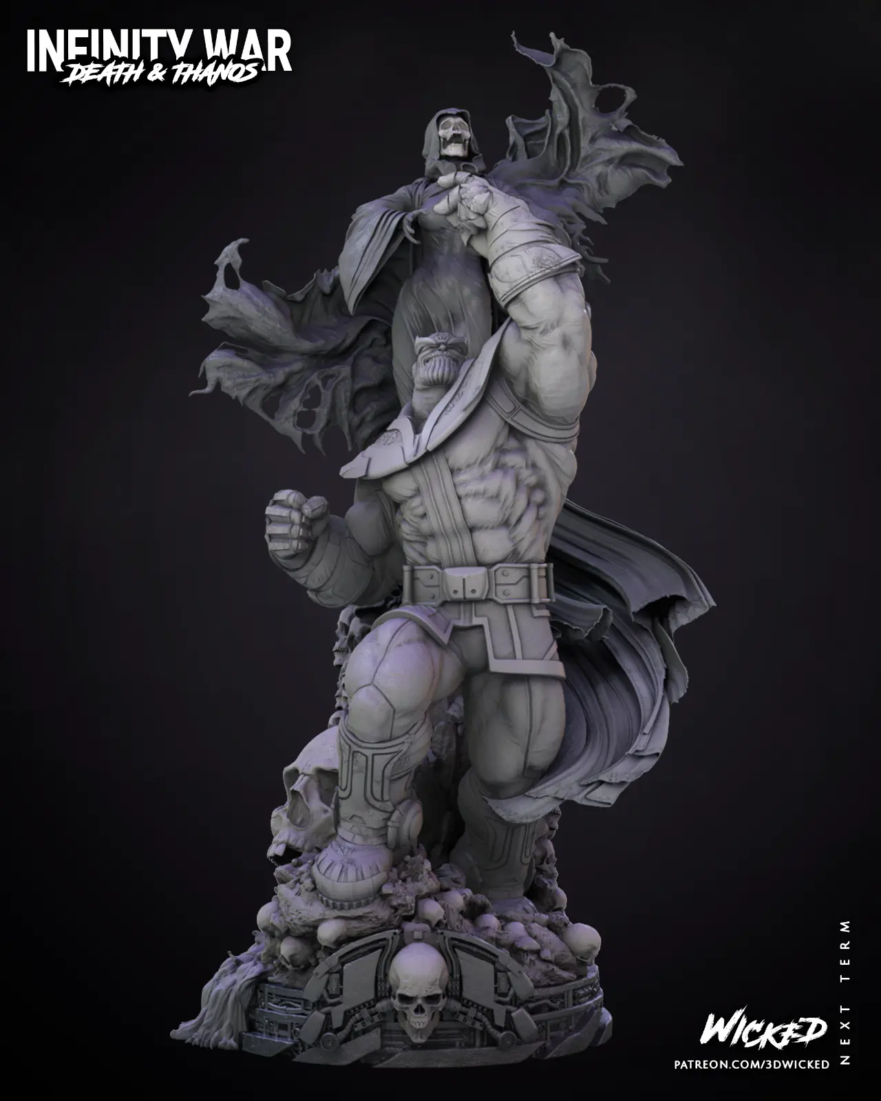 Thanos Lady Death Diorama Figure by Wicked 3DHeroFigure