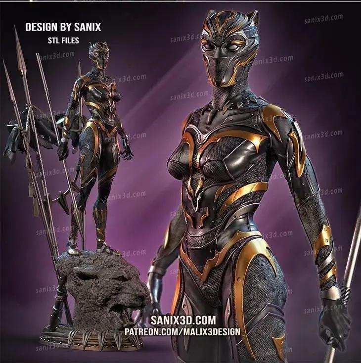 Black Panther Shuri Figure by Sanix 3DHeroFigure