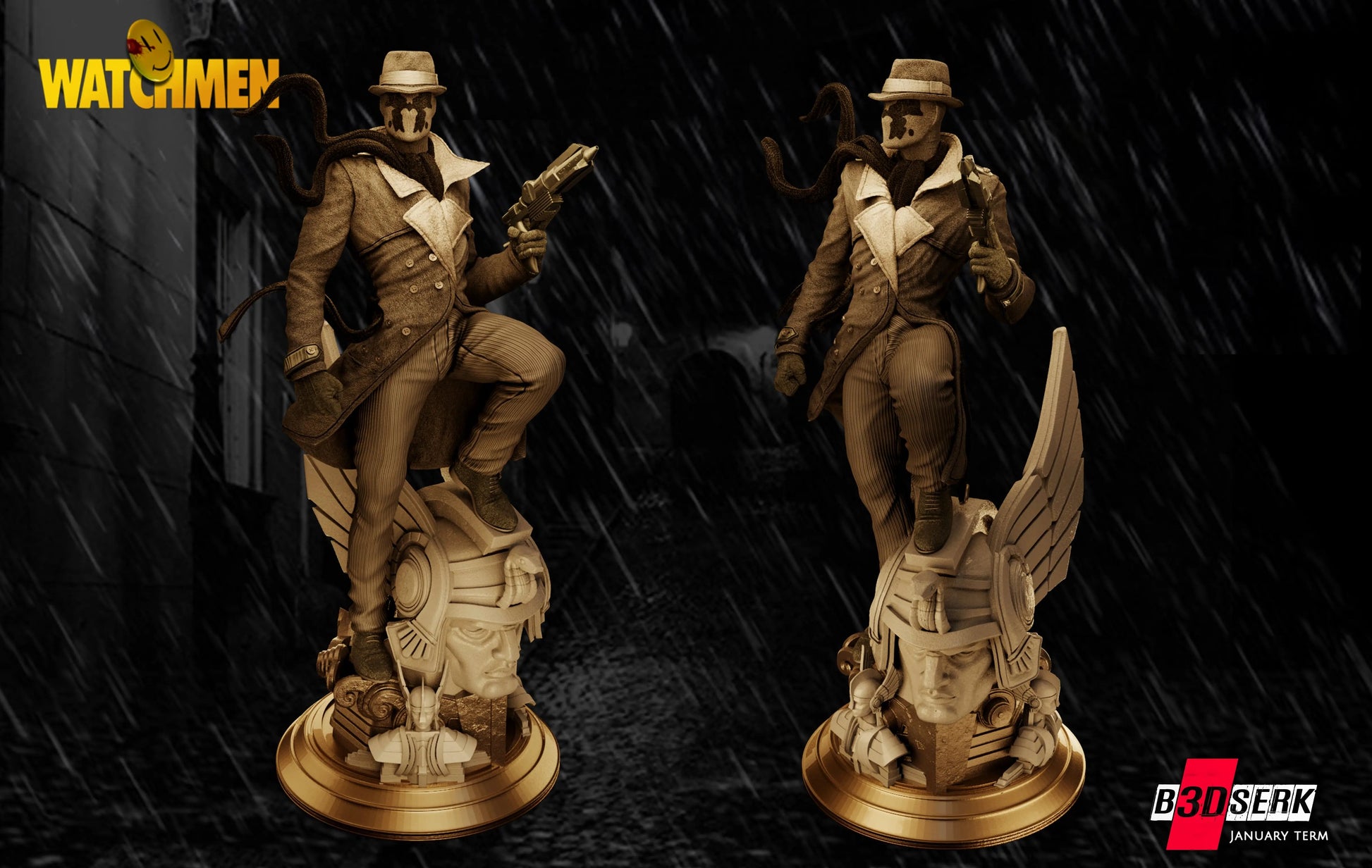 Rorschach Figure by B3DSERK 3DHeroFigure