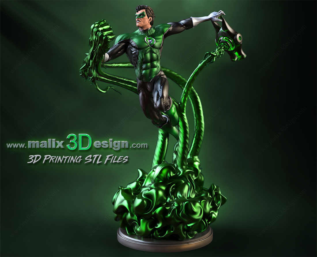 Green Lantern Figure by Sanix 3DHeroFigure
