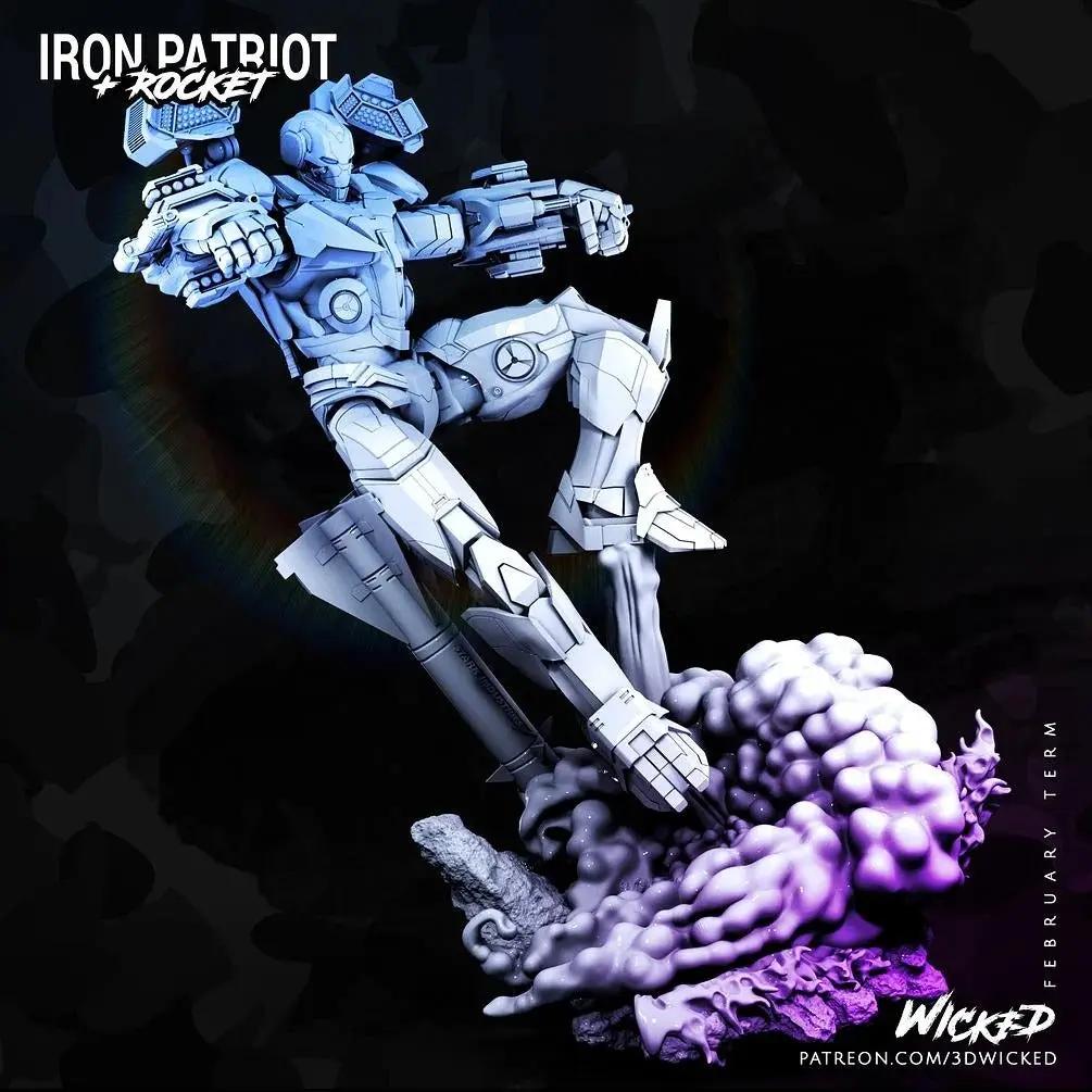 Iron Patriot Figure by Wicked 3DHeroFigure