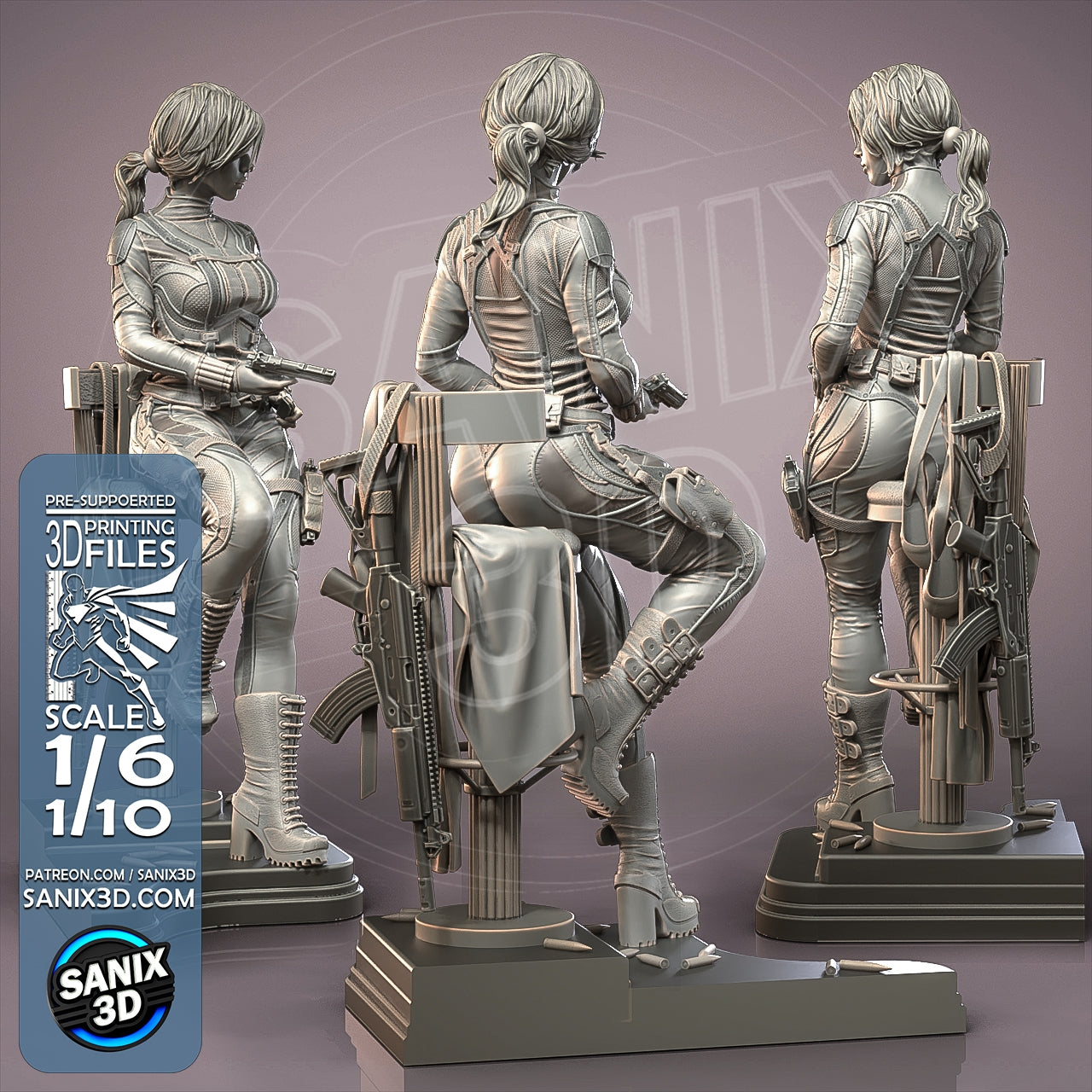 Black Widow Red Room Figure by Sanix – High Quality 3D Collectible Statue 3DHeroFigure