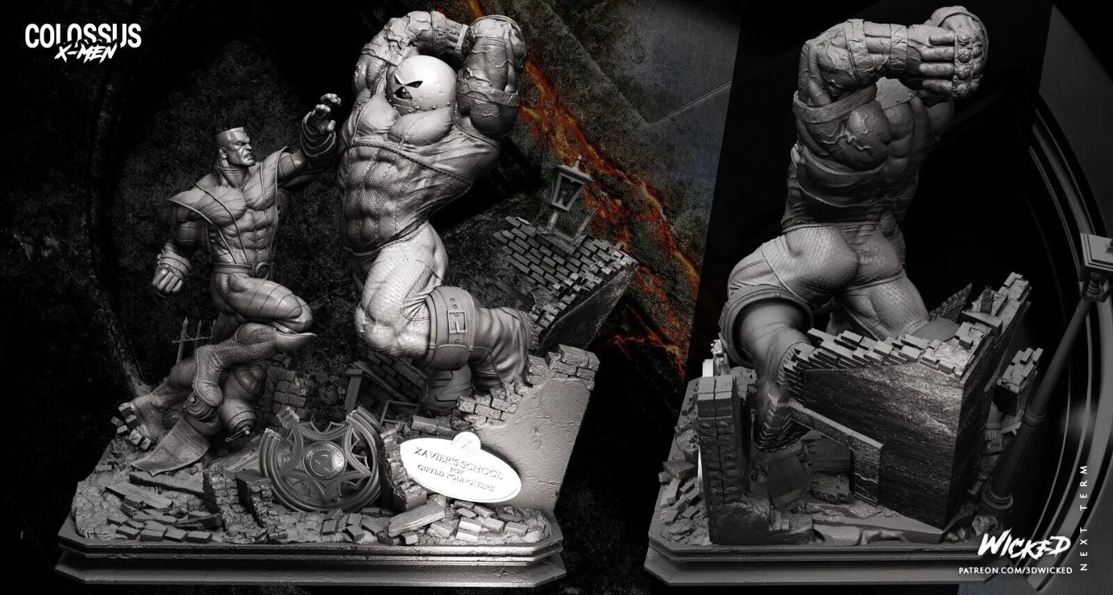 Colossus Juggernaut Diorama Figure by Wicked 3DHeroFigure