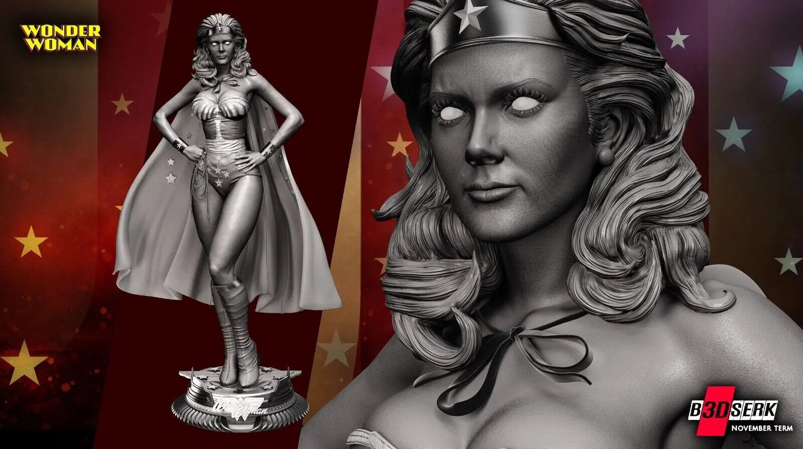 Wonder Woman Comic Figure by B3DSERK 3DHeroFigure