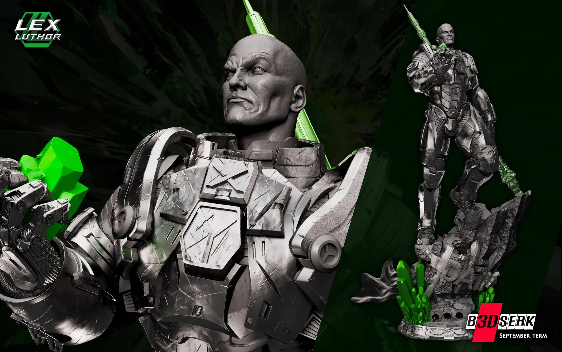 Lex Luthor Figure by B3DSERK 3DHeroFigure