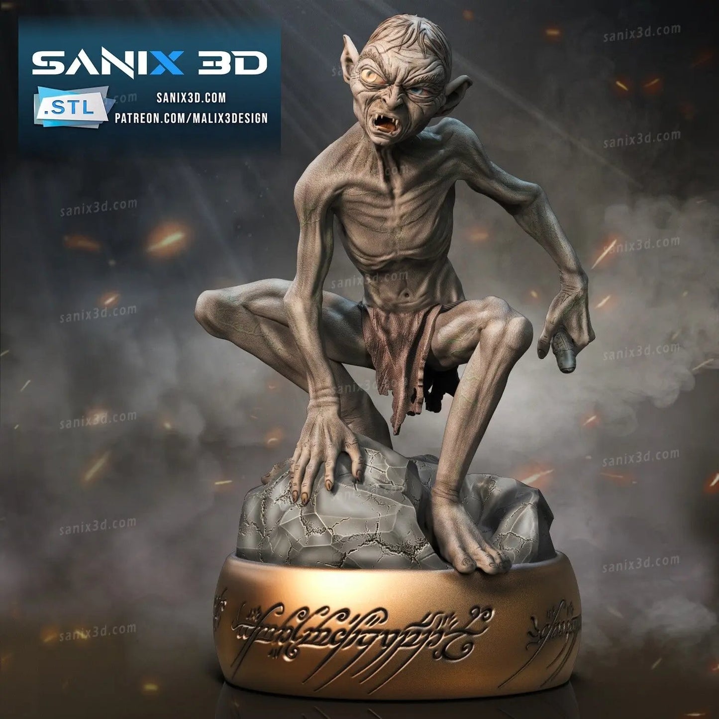 Gollum Figure by Sanix 3DHeroFigure
