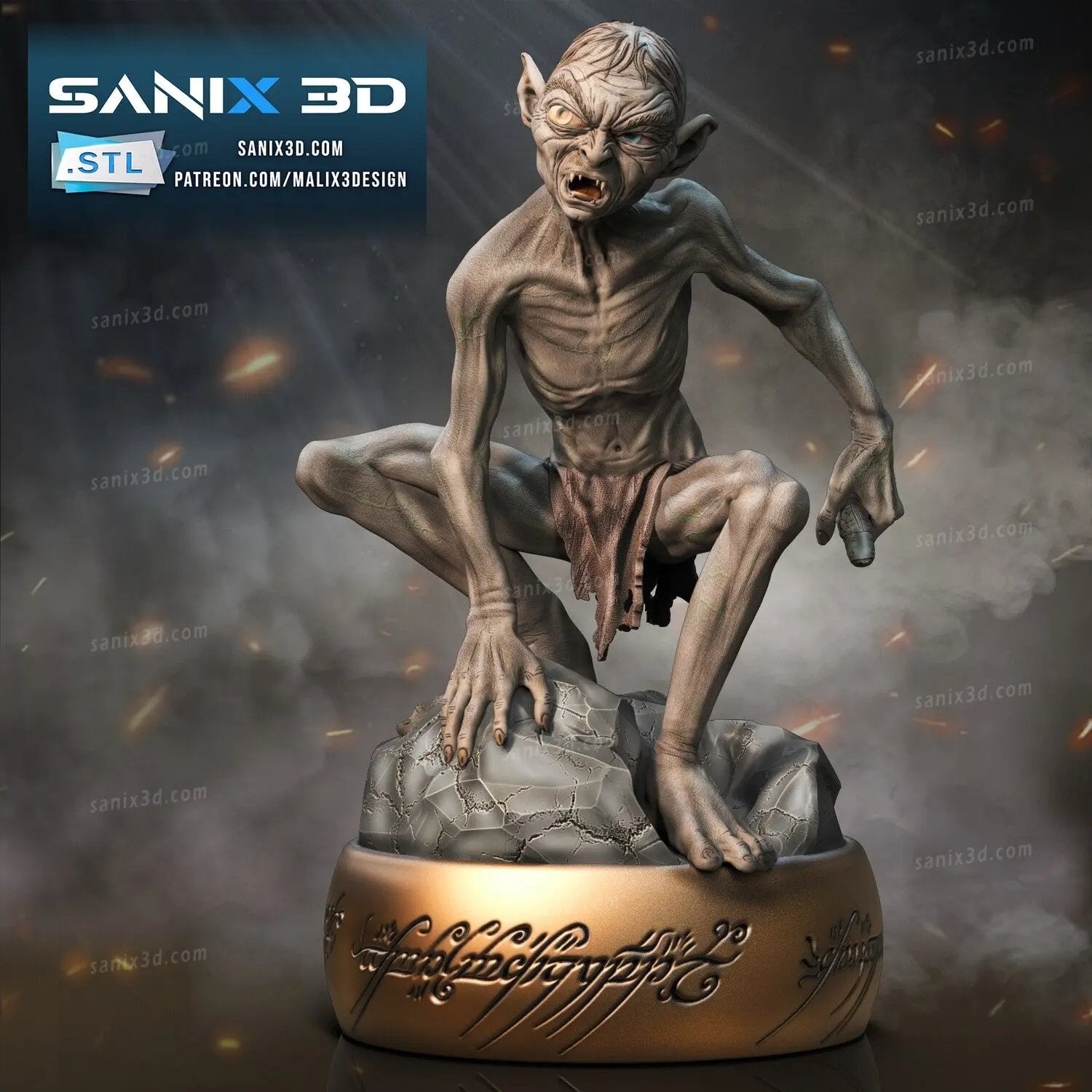 Gollum Figure by Sanix 3DHeroFigure
