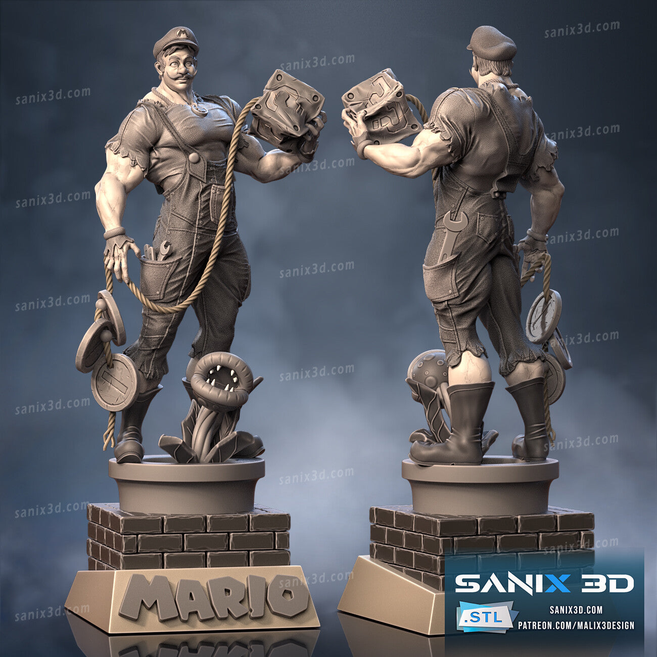 Mario Figure by Sanix – High Quality 3D Collectible Statue 3DHeroFigure