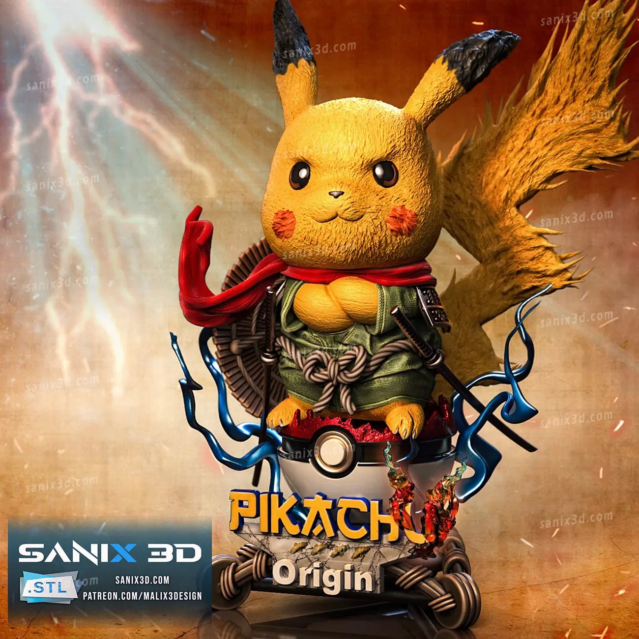 Pikachu Figure by Sanix 3DHeroFigure