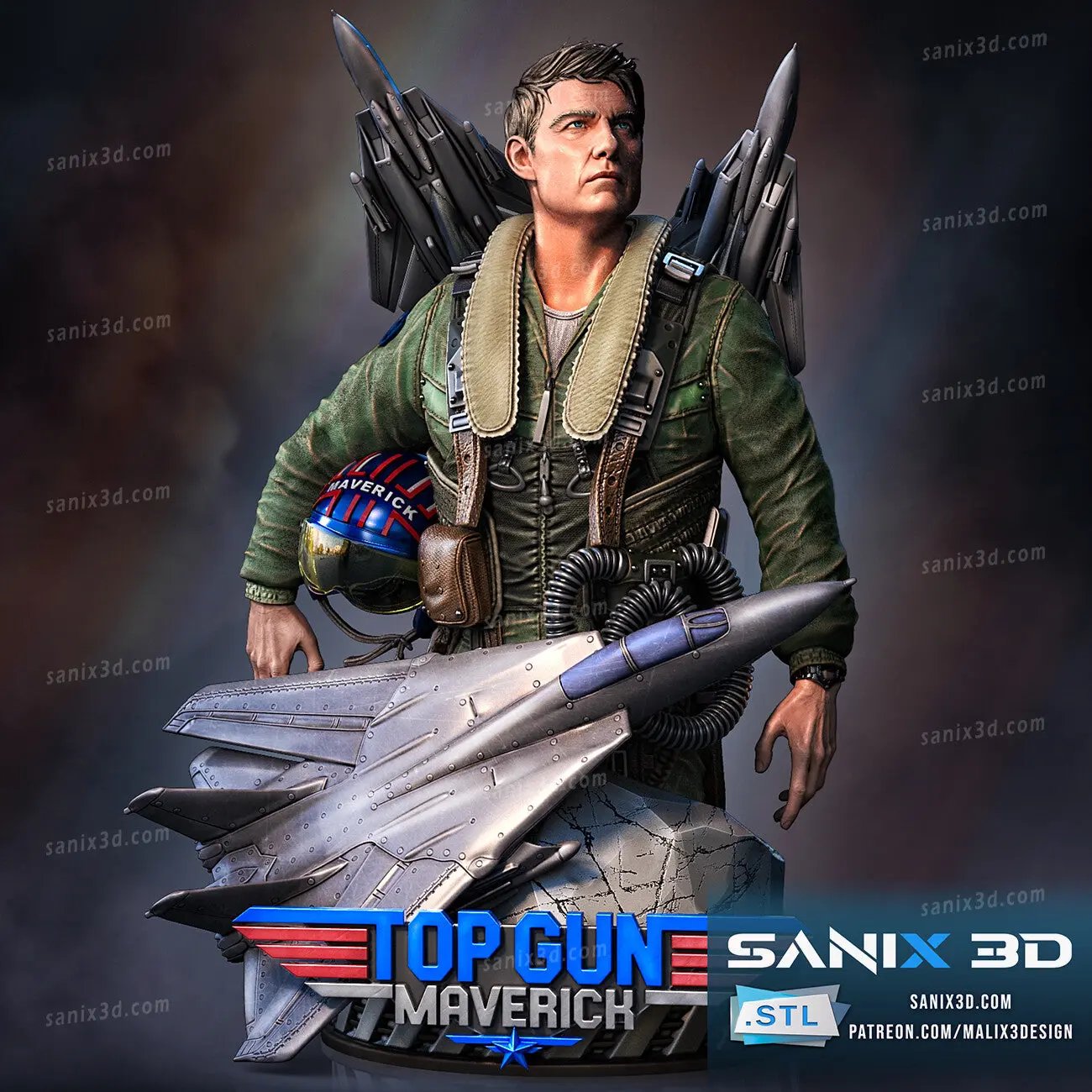 Top Gun Maverick Figure by Sanix 3DHeroFigure