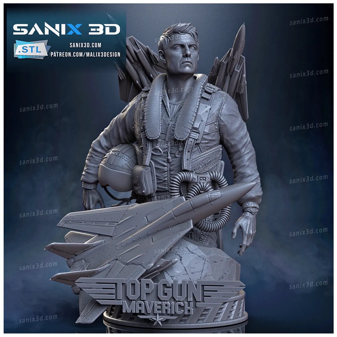 Top Gun Maverick Figure by Sanix 3DHeroFigure