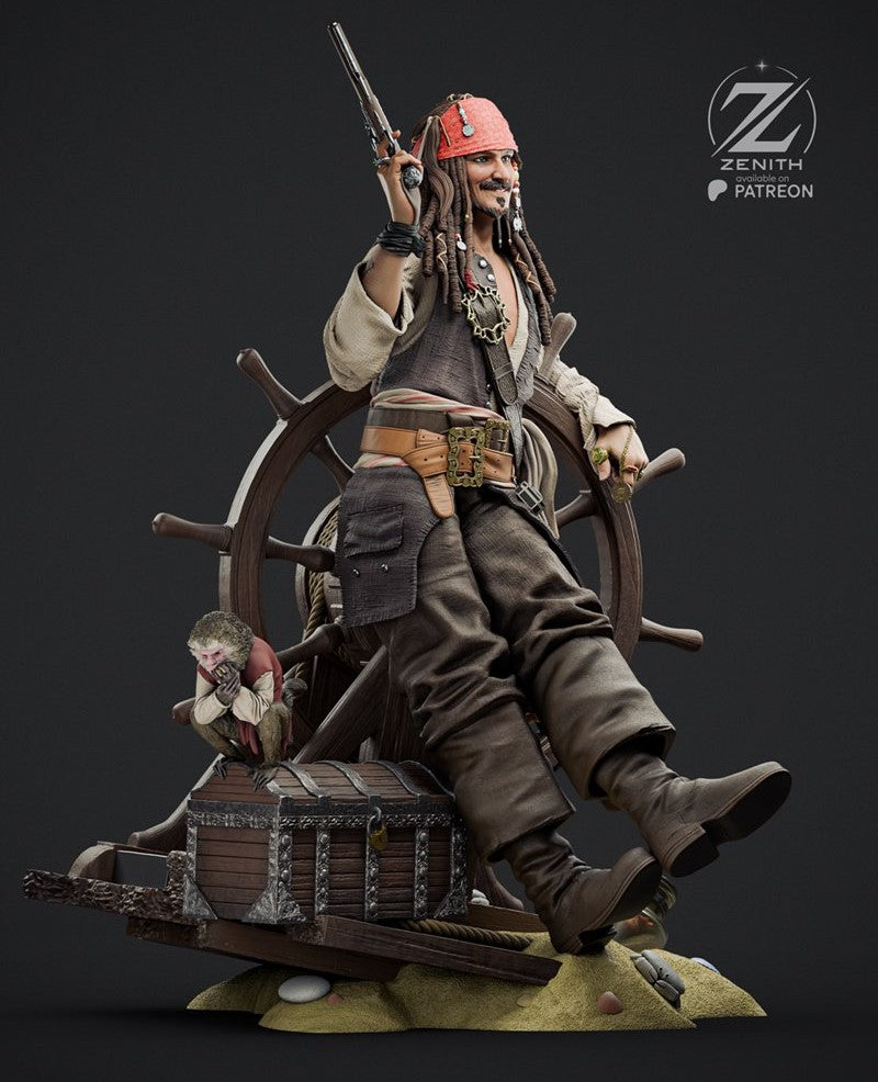 Jack Sparrow Figure by Zenith Studios – High Quality 3D Collectible Statue 3DHeroFigure