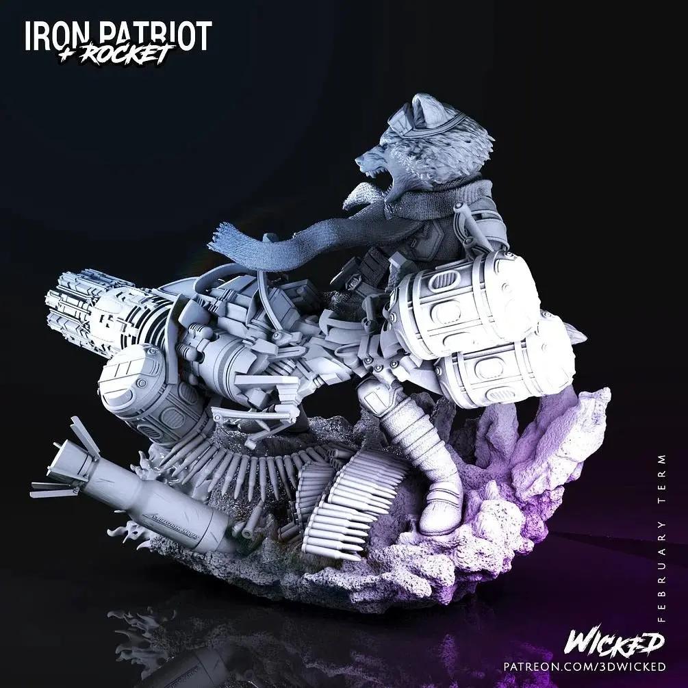 Rocket Raccoon Figure by Wicked 3DHeroFigure