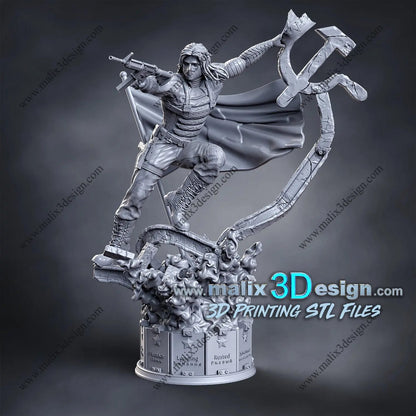 Winter Soldier Figure by Sanix 3DHeroFigure