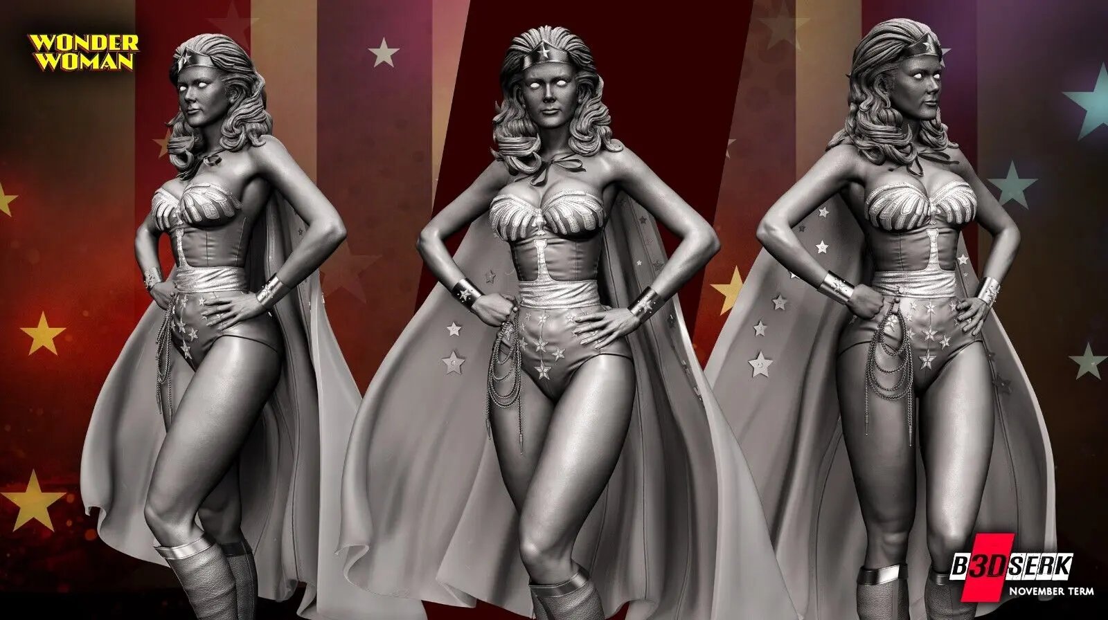 Wonder Woman Comic Figure by B3DSERK 3DHeroFigure