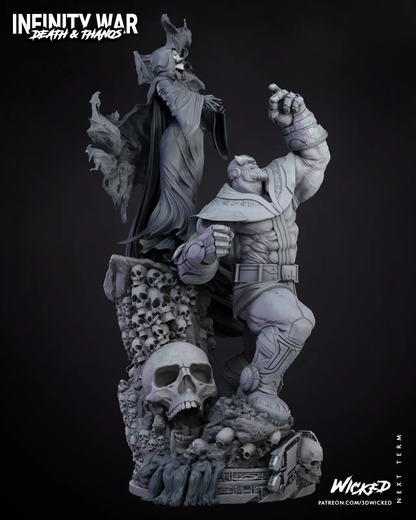 Thanos Lady Death Diorama Figure by Wicked 3DHeroFigure