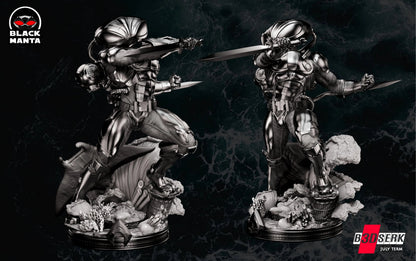 Black Manta Figure by B3DSERK 3DHeroFigure