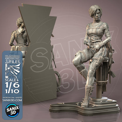 Black Widow Red Room Figure by Sanix – High Quality 3D Collectible Statue 3DHeroFigure