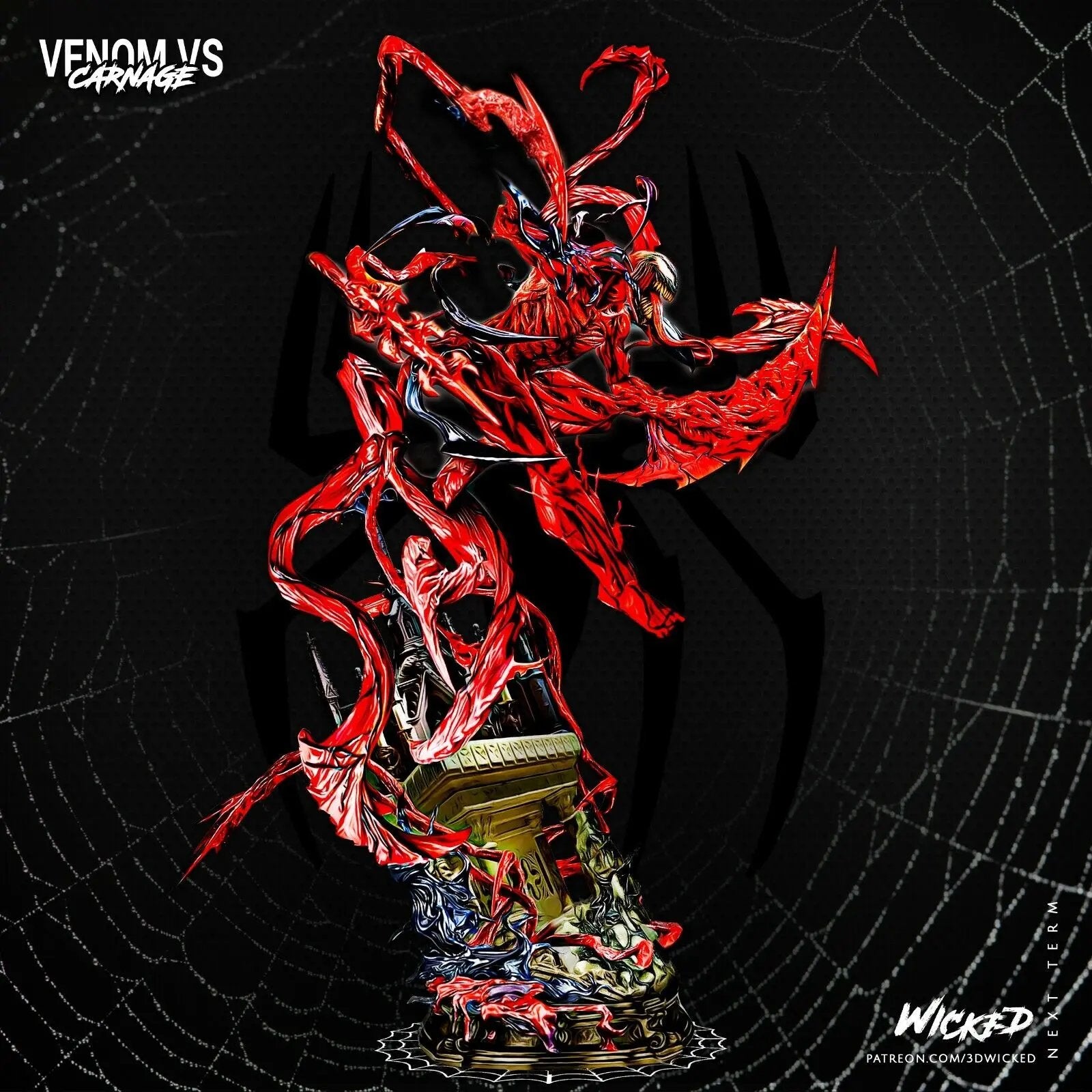 Venom Carnage Diorama Figure by Wicked 3DHeroFigure